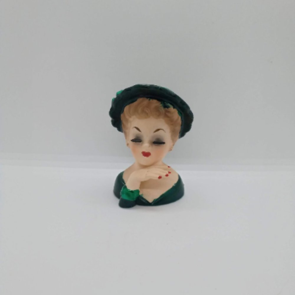 Vintage MINI Lady head Vase INARCO collectible